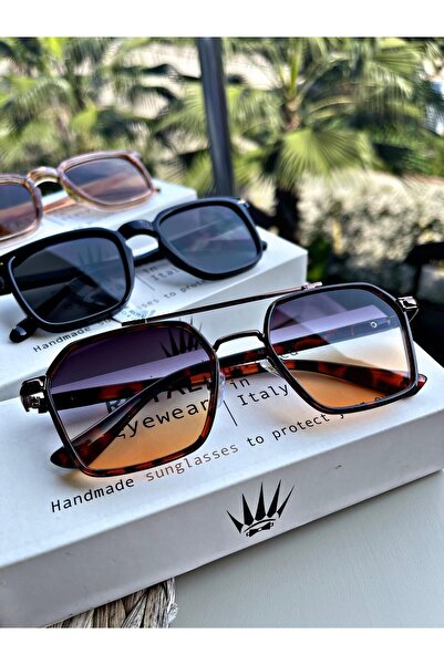 WATCHOFROYAL Gradient Rose Black Sunglasses Set - Uv400 Glass, Ce Certificated