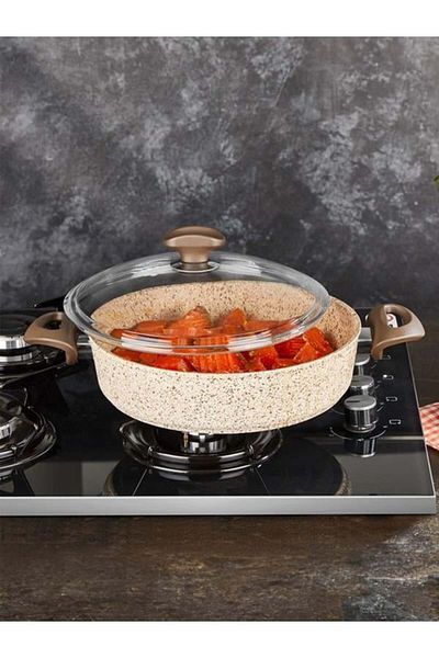 FALEZ Creamy Shallow Pot 22 cm