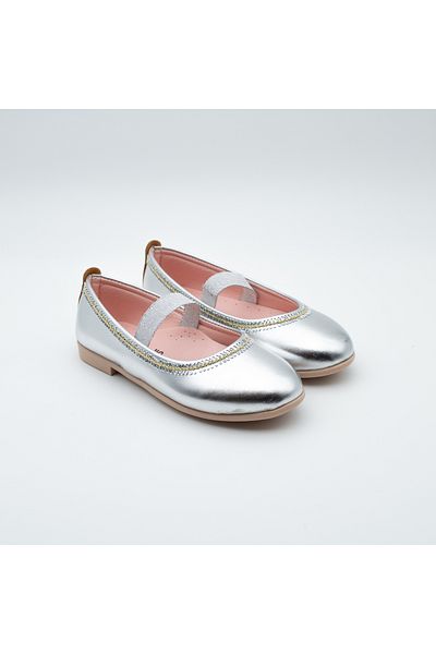 Arçın Shoes Silver Shiny Girls' Ballerina Ballet – Sparkling Steps of Elegance and Elegance