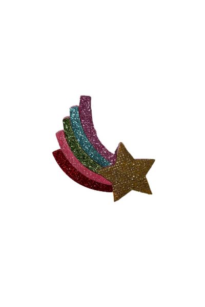 Micostore Shooting star, made of felt, with adhesive, 7 x 3.5 cm, 1 pc/set, art & craft accessories for children