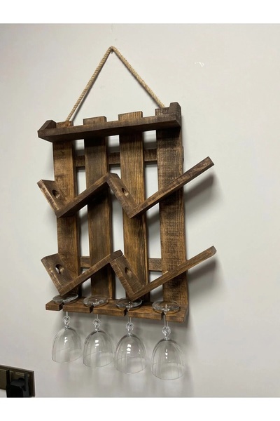 edcoy toptan Dekoratif Ahşap ŞİSELİK ve İçecek Standı 55x40