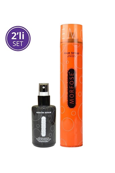 Morfose Ultra Strong Saç Spreyi 400 ml + Keratin Saç Serumu 75 ml