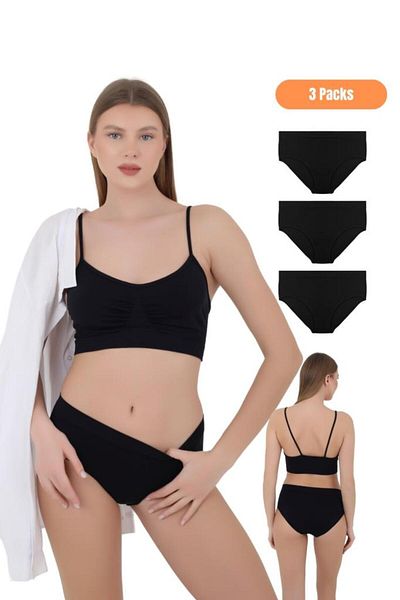 CNT Women's High Waist Panties - Micro Fiber, Bato Color, Black and White Skin