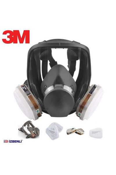 3M RD Tehlikeli Kimyasallar (Kükürt Dioksit Hidrojen Sülfür) Tam Yüz Gaz Maskesi (FİLTRELİ) M Beden
