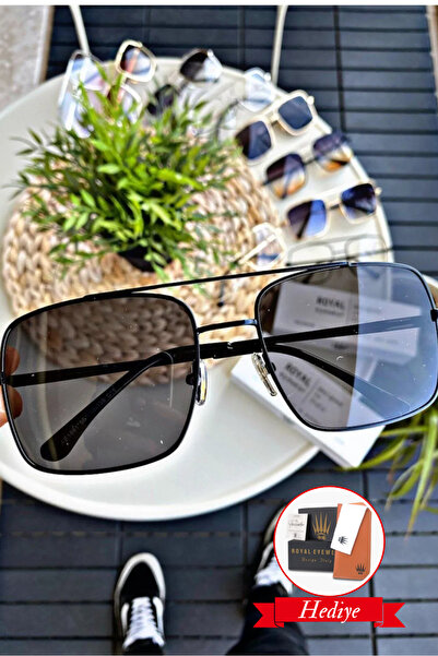 WATCHOFROYAL Unisex Vintage Black Sunglasses