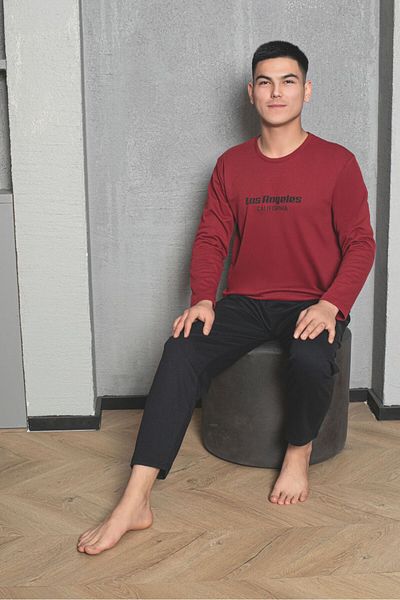 Sude HOMEWEAR Ανδρική μακρυμάνικη χειμερινή πιτζάμες