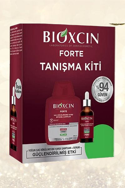 Bioxcin Forte Intense Hair Loss Herbal Treatment Package (300 ml Shampoo & 50 ml Hair Serum)