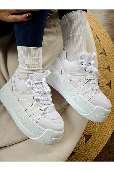 İnan Ayakkabı Women's High Sole Sneakers (6 cm Sole)