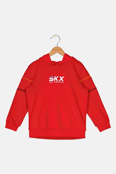 SKECHERS Kids Boy Sportswear Fit Training Sweatshirt, Red