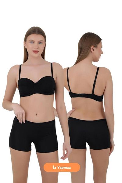 CNT Slip boxer fără cusături pentru femei - Pachet special de 1 microțesătură (negru, alb, culoarea pielii)