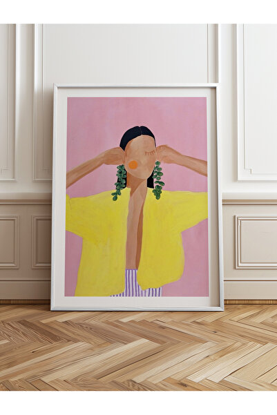 HOMEPACK Tekli Ahşap Çerçeveli Tablo Tek Parça Poster Tablo TK/768