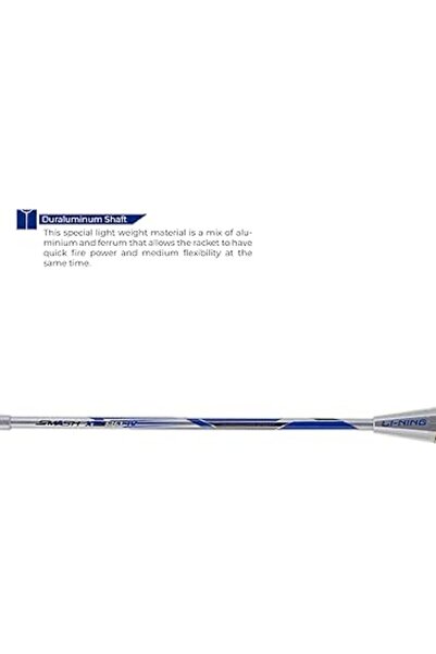 Li-Ning XP-80-IV Strung Badminton Racket With Free Head Cover | Set of 1 | Aluminum | Blue/White