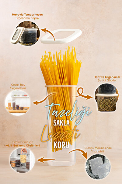 Vienev Lux 20-Piece Airtight Food and Spice Storage Set - White