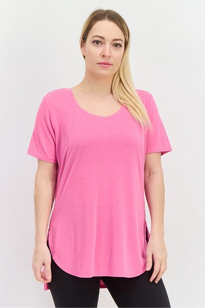 SKECHERS Women Sportswear Fit Short Sleeve Outdoor Top, Pink