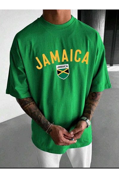 FAVORİST Ανδρικό καλοκαιρινό μπλουζάκι JAMAICA Printed