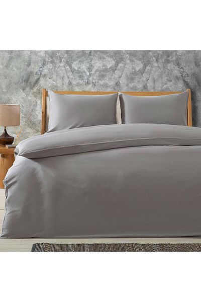 Chakra Alana Duvet Cover Set Double Size 200x220 cm Grey