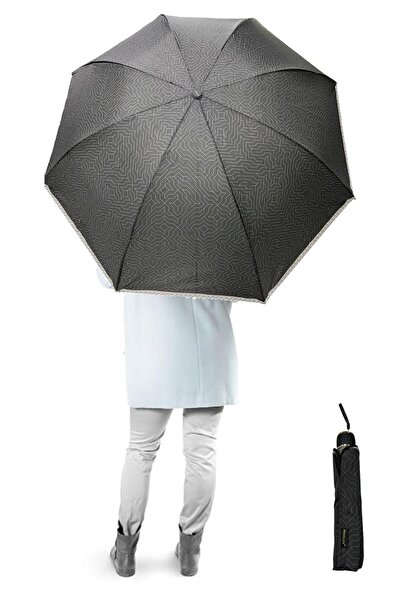 Marlux Modern Çizgi Desenli Yarasa Model 8 Telli Rüzgara Dayanıklı Manuel Şem...