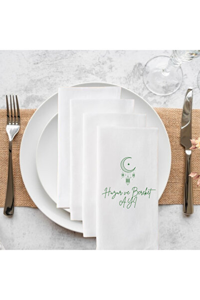 KITE TASARIM 20 منديلًا مطبوعًا لحفلات الزفاف والخطوبة وأعياد الميلاد - منديل...