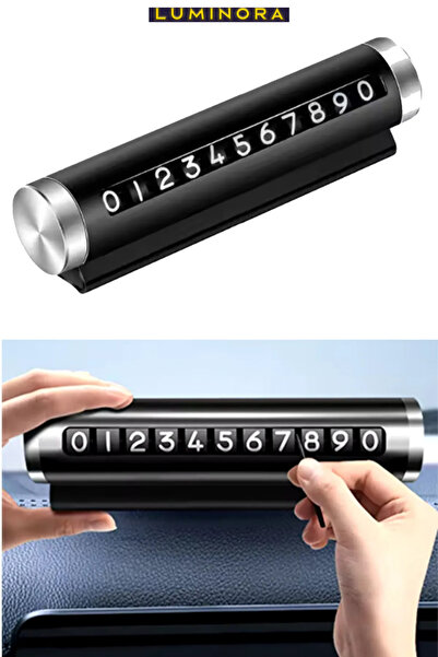 Meliset Alüminyum Kasa Çevirmeli Araç Içi Park Telefon Numaratörü Park Numara...