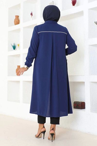 Neva Style Στήθος Piping Λεπτομερής Καπάκι - Navy Blue