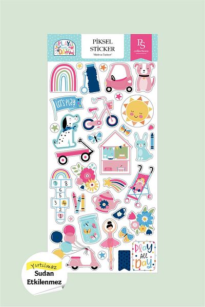 Piksel Grafik Game Days Planner Labels, Play Day Sticker