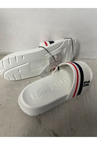 U.S. Polo Assn. Πόλο Ασν. Ανδρικές αθλητικές παντόφλες με μονό λουράκι Navy Blue Marine με σχέδιο - Rona Eva