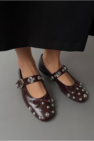 Mupa Shoes Claret Red Patent Leather Women's Ballerinas