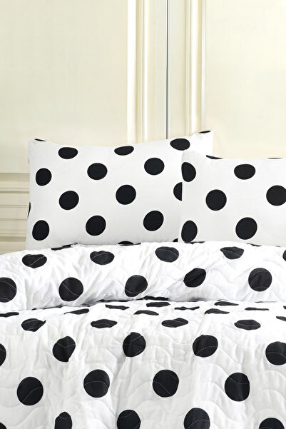 Eponj Home Kapitone Yatak Örtüsü Seti Çift Kişilik B&w Point