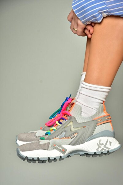 Fox Shoes U602602502 Сірі замшеві жіночі спортивні кросівки