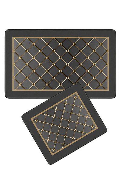 Filamente 2-Piece Non-Slip Based Washable Bath Mat - 60*100 cm and 50*60 cm