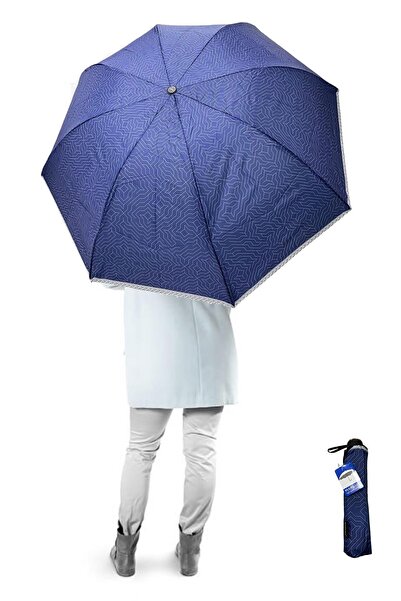 Marlux Modern Çizgi Desenli Yarasa Model 8 Telli Rüzgara Dayanıklı Manuel Şem...