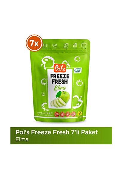 Pol's Freeze Fresh Elma 20 G X7 Adet Freeze Dry Dondurularak Kurutulmuş Meyve