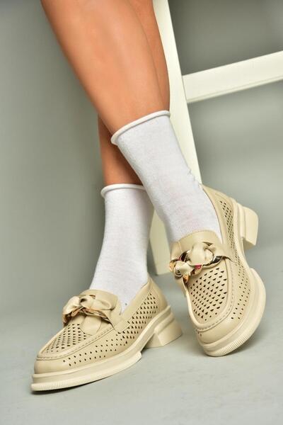 Fox Shoes U704137509 Bež Loafer cipele Mokasine ženske cipele