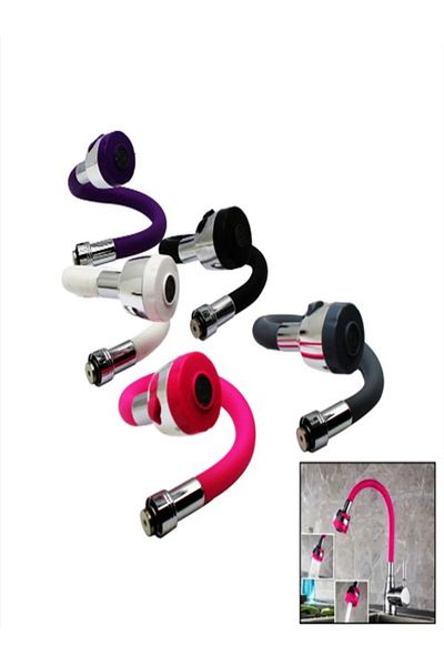 DMAX Spiral Color Kubar Sink with Movable Head, Kitchen Flexible Faucet Spout Silicone Faucet Head