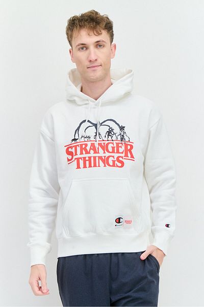 Champion Men Sportswear Fit Long Sleeves Outdoor Hoodies, White