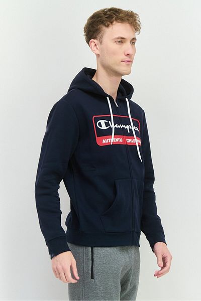 Champion Men Sportswear Fit Long Sleeves Outdoor Sweatshirt, Navy