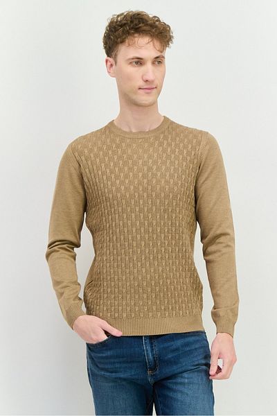 Sorbino Men Crew Neck Long Sleeves Heather Sweatshirt, Brown