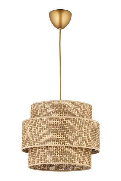 NisaLuce Nisa Luce Satrün HASIR  3 Katlı Pasta Sarkıt - Kahve