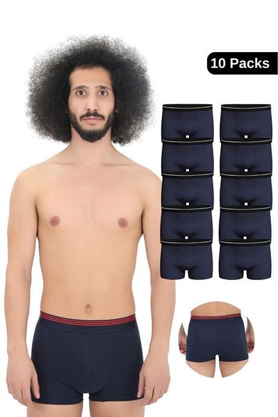 CENKO Ανδρικά 10 τεμάχια Lycra Slim Fit Thin Fabric Οικονομικά Boxers σε Ειδική Συσκευασία Κατάλληλη για Καθημερινή Χρήση