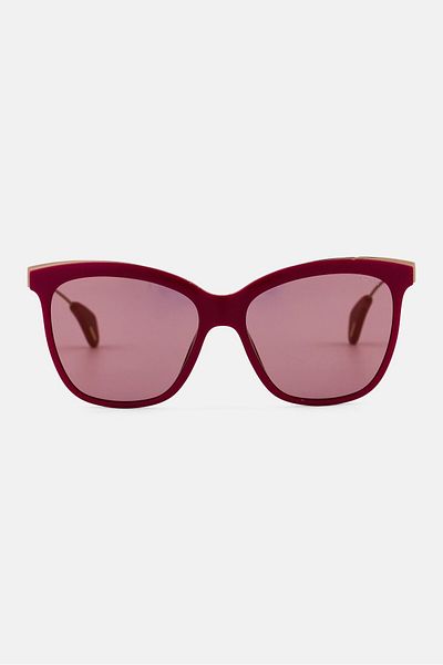 Police Women Spl621 Square Sunglasses, Wine