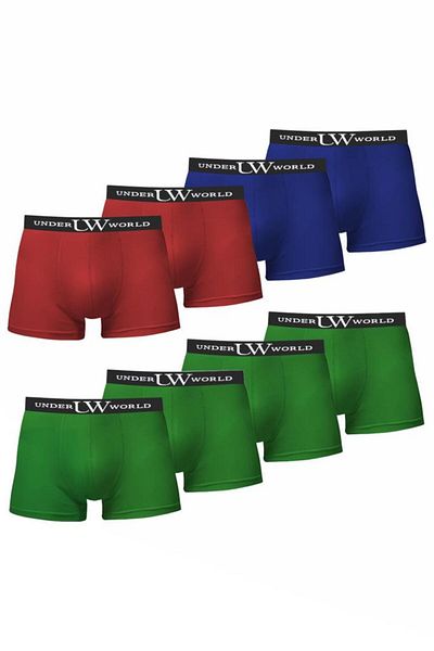 UNDERWORLD Ανδρικό σετ μπόξερ 8 τεμαχίων Premium Lycra - Μη αναδιπλούμενο