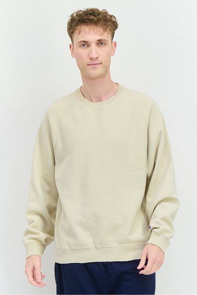 Champion Men Sportswear Fit Long Sleeve Outdoor Sweatshirt, Beige