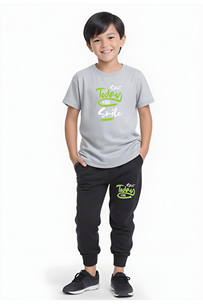 FYK COLLECTİON Комплект футболки з принтом для хлопчиків з коротким рукавом S...