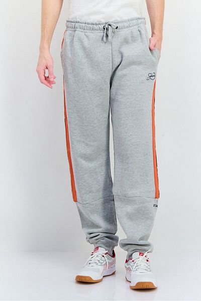 Crosshatch Men Regular Fit Brand Logo Jogger Pants, Grey