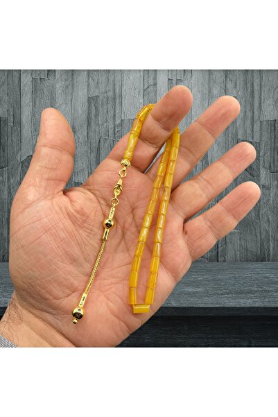 Kt KAPLAMA MİKRO GÜMÜŞ PÜSKÜLLÜ 5x9 mm KESME SIKMA KEHRİBAR TESBİH