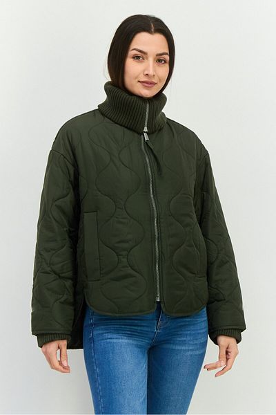 Bcbgeneration Women Quilted Puffer Jacket, Olive