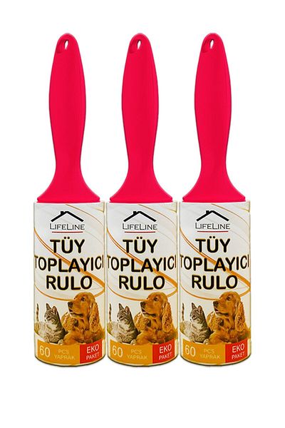 Life Line Eco Hair Collector Roller 3 Pieces Cat Hair Collector Dog Hair Collector