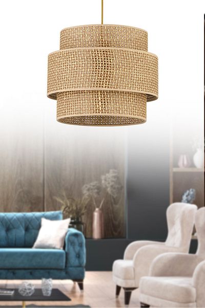 NisaLuce Nisa Luce Satrün Work 3-Layer Cake Pendant - Brown