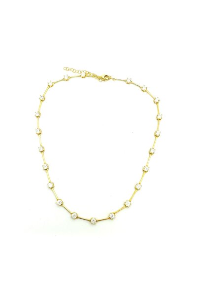 BUDATAKI GÜMÜŞ Taşlı Choker