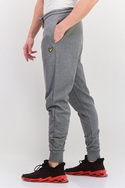 Lyle & Scott Men Skinny Fit Embroidered Logo Sweatpants Pants, Grey